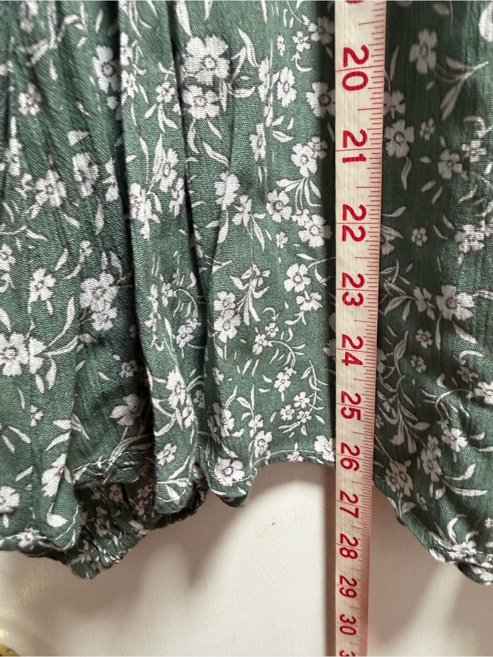 Easel Blouse Sz L Green Floral Long Sleeve Pleated Crochet Cottage-core Boho - Picture 6 of 9